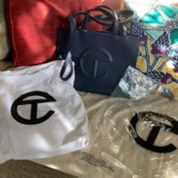 Medium navy blue👑 Telfar👑 shopper bag - Picture 4 of 4